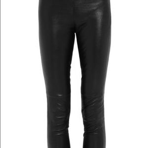 Michael Kors Black Leather Skinny Jeans